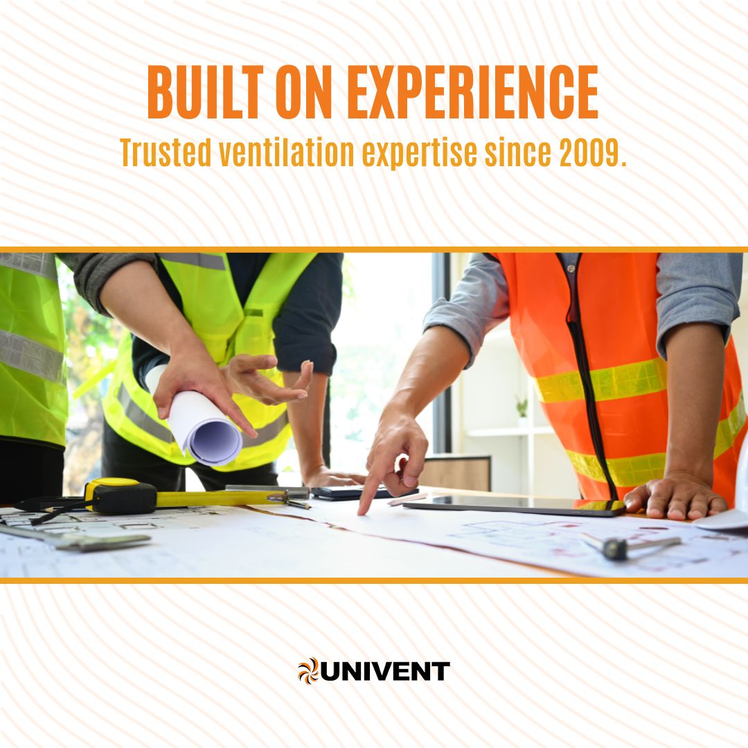 Experience makes all the difference.

Since 2009, Univent has partnered with contractors, consultants and businesses across the UK to deliver tailored ventilation solutions backed by decades of industry expertise.

When you choose Univent, you're choosing a team committed to quality from design through to installation.

Ready to discuss your next project? We'd love to hear how we can help.

#EngineeringExcellence #CommercialVentilation #HVACUK #BuildingServices #Univen