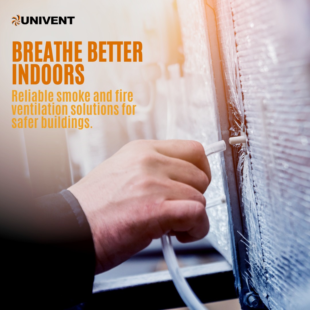 When it comes to smoke and fire ventilation, the right system matters.

Univent provides professionally designed ventilation solutions for commercial and industrial applications, with systems developed around the specific requirements of each building and project.

Reliable ventilation. Expert engineering. Solutions built around your needs.

#Univent #FireVentilation #SmokeVentilation #VentilationSystems #HVAC #BuildingSafety #Engineering #VentilationSolutions